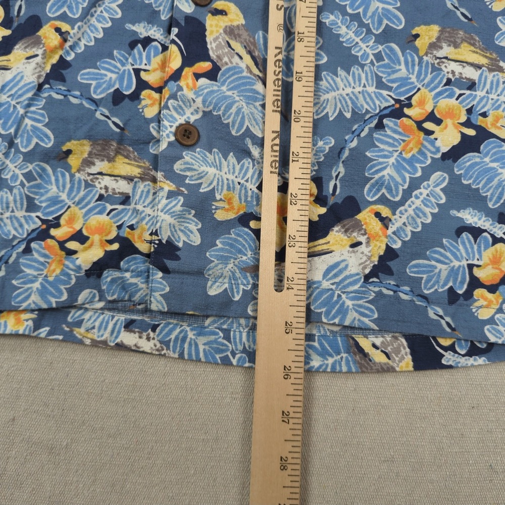 Patagonia Pataloha Hawaiian Shirt Mens Smal Blue Floral Camp Collar - Picture 7 of 11